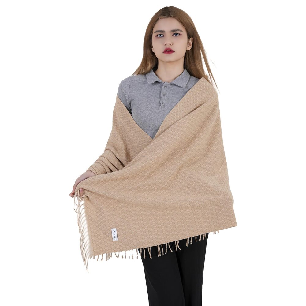 2489 Women's Long Plaid Scarf Chunky Oversized Winter Warm Cashmere Shawl
